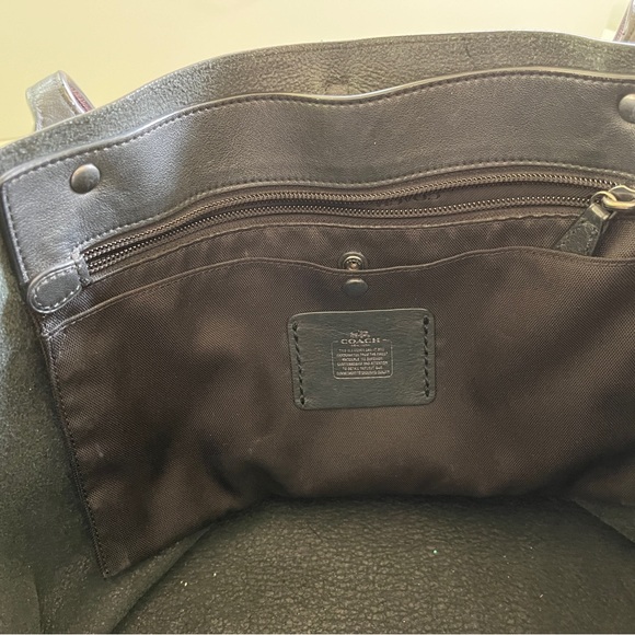 Coach Multicolor Iridescent Holographic Tote Bag Good Shape Purple Silver Flaws - Picture 4 of 16